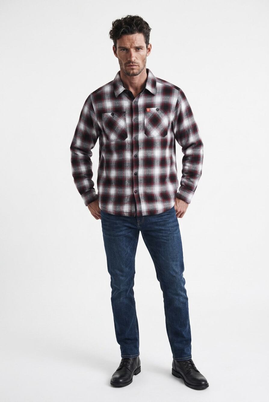 The American Outdoorsman Plaid Fleece Lined Shacket Jacket Men’s M